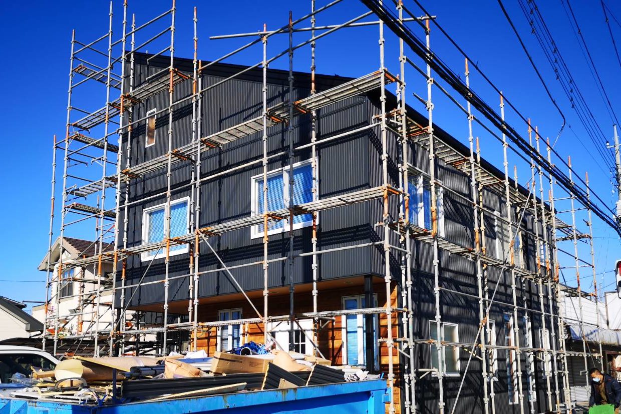 佐野市にて外壁張替えと屋根塗装工事